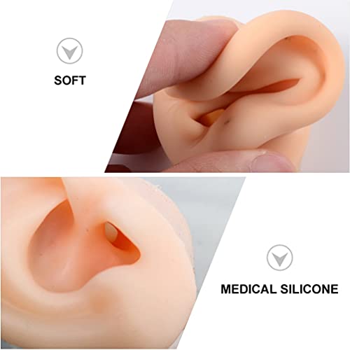 Healifty 2pcs Silicone Ear Models Fake Ear Models Display Products Earring Sa...