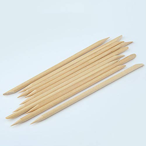 Healifty 300 Pcs Wooden Nail Stick Nail Art Cuticle Pusher Remover Sticks Dea...