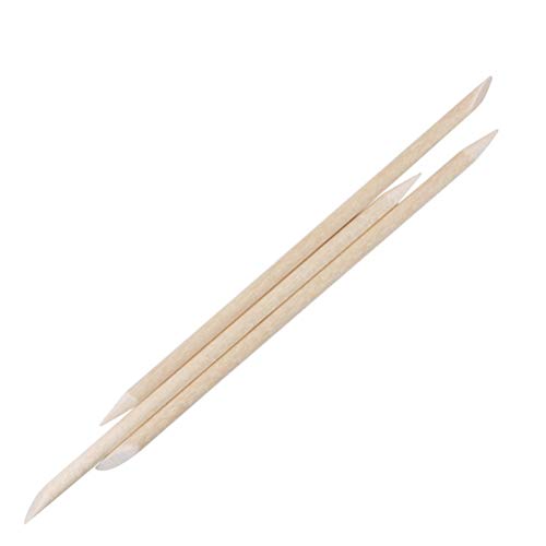 Healifty 300 Pcs Wooden Nail Stick Nail Art Cuticle Pusher Remover Sticks Dea...