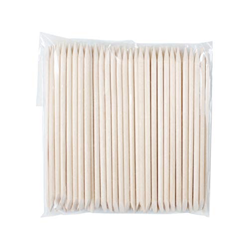 Healifty 300 Pcs Wooden Nail Stick Nail Art Cuticle Pusher Remover Sticks Dea...