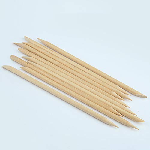 Healifty 300 Pcs Wooden Nail Stick Nail Art Cuticle Pusher Remover Sticks Dea...