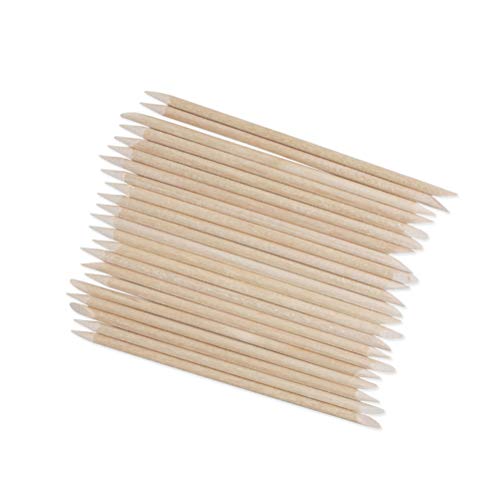 Healifty 300 Pcs Wooden Nail Stick Nail Art Cuticle Pusher Remover Sticks Dea...