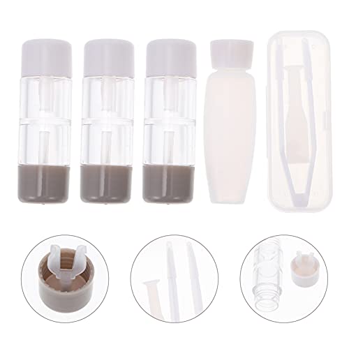 Healifty 3pcs Contact Lens Travel Kit Case Box Soak Storage Container with Mi...