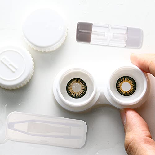 Healifty 3pcs Contact Lens Travel Kit Case Box Soak Storage Container with Mi...