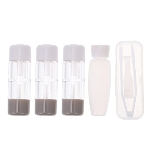 Healifty 3pcs Contact Lens Travel Kit Case Box Soak Storage Container with Mi...