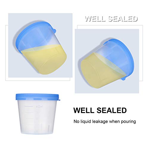 Healifty 50pcs 40ml Specimen Cups Leakproof Urine Collection Cups Fluid Sampl...