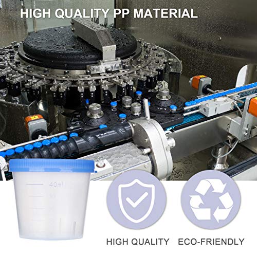Healifty 50pcs 40ml Specimen Cups Leakproof Urine Collection Cups Fluid Sampl...