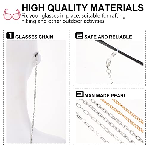 Healifty 6pcs Eyeglass Chain Sunglasses Eyewear Strap Holder Reading Glasses ...