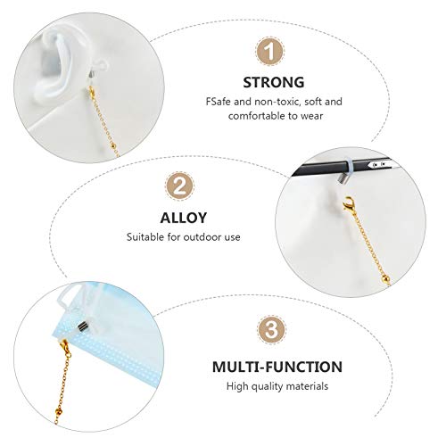 Healifty Alloy Face Cover Chain Anti Lost Facial Cover Glasses Holder Eyeglas...