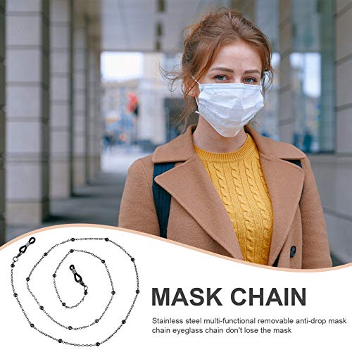 Healifty Alloy Face Cover Chain Anti Lost Facial Cover Glasses Holder Eyeglas...