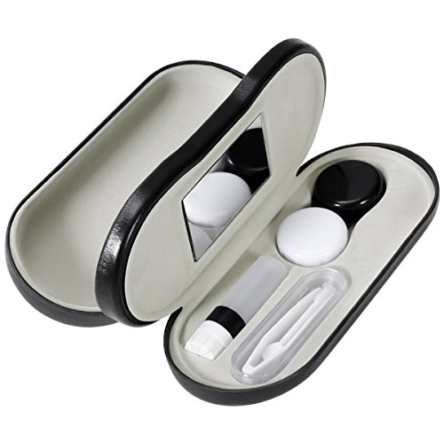Healifty Contact Lens Case - Glasses Case 2 in 1 Double Sided Travel Kit - Le...