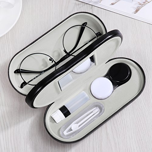Healifty Contact Lens Case - Glasses Case 2 in 1 Double Sided Travel Kit - Le...