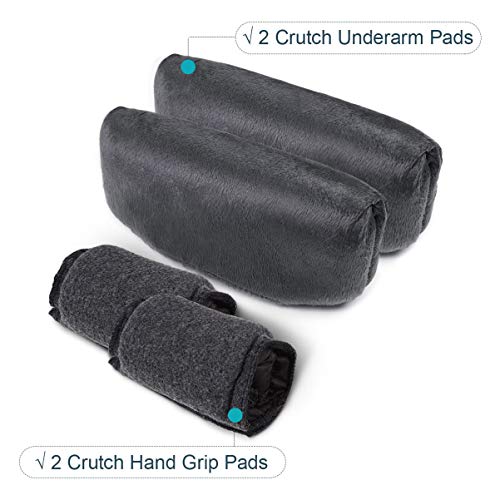 Healifty Crutch Pads and Hand Grip Covers - Crutch Handle Pads Cushions Pillo...