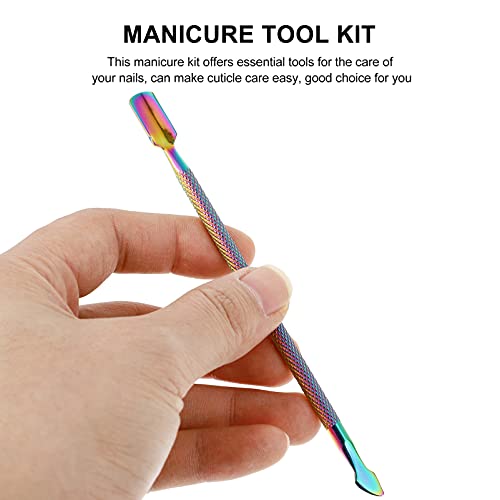 Healifty Cuticle Pusher Nail Polish Remover Stainless Steel Manicure Tool Set...