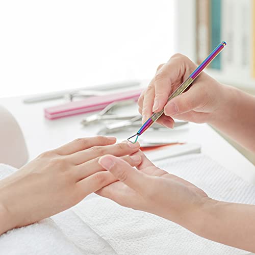 Healifty Cuticle Pusher Nail Polish Remover Stainless Steel Manicure Tool Set...