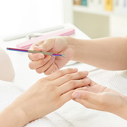Healifty Cuticle Pusher Nail Polish Remover Stainless Steel Manicure Tool Set...
