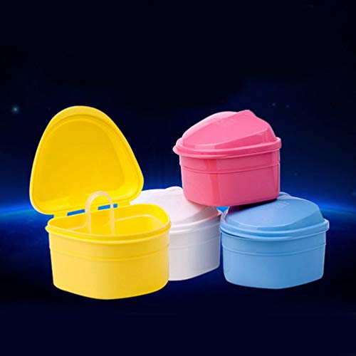 Healifty Denture Case Denture Cup with Strainer Denture Bath Box False Teeth ...