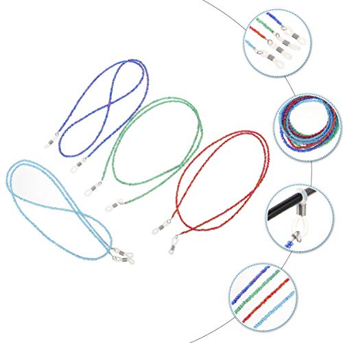 Healifty Eyeglass Chain 4 Pcs Eyeglasses Retainer Strap, Anti-Slip Eyeglasses...