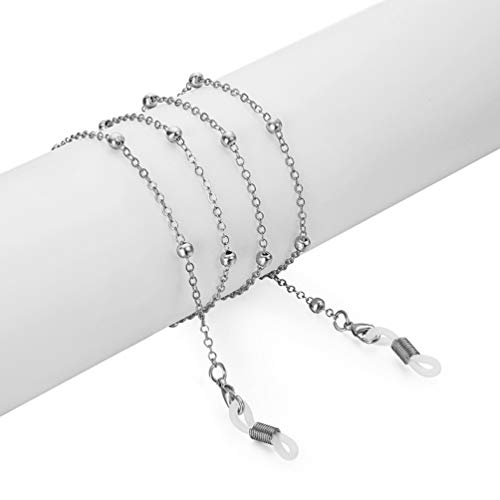 Healifty Eyeglass Chain Strap Holder Cord Fashion Metal Beaded Anti-Slip Sung...