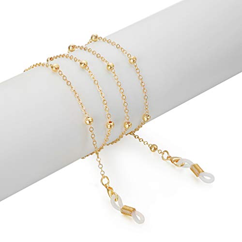 Healifty Eyeglass Chain Strap Holder Cord Fashion Metal Beaded Anti-Slip Sung...