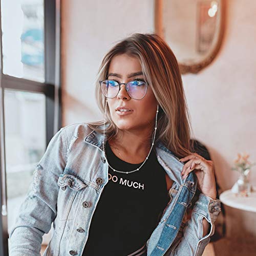 Healifty Eyeglass Strap Holder Eyeglasses Chain Anti-Lost Beads Chain 10pcs (...