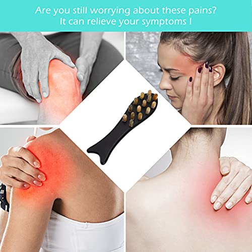 Healifty Ox Horn Comb Head Massager Guasha Massage Tool Scraping Comb Acupunc...