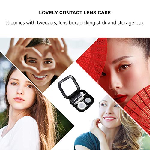 Healifty Portable Eye Lenses Container Star Contact Lens Cases Holder Kit wit...