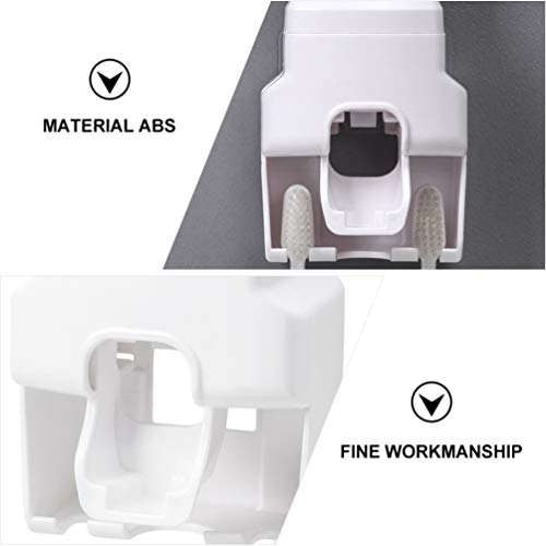 Healifty Toothpaste Dispenser Squeezer Pump Wall Mounted Storage Holder Hand ...