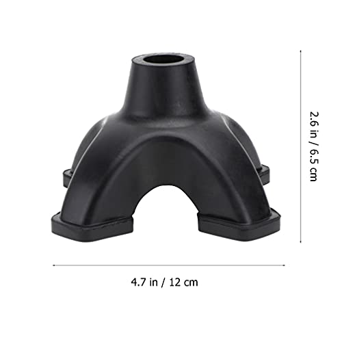 Healifty Trekking Pole Rubber Tips Black: Four Legged Walking Stick Floor Pro...