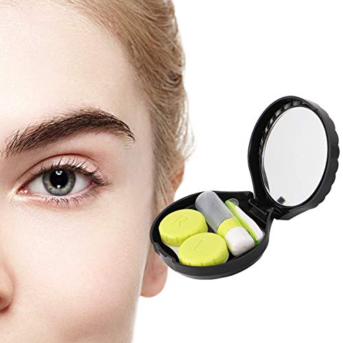 HEALLILY 2pcs Mini Contact Lens Case Travel Box Holder Storage Container with...