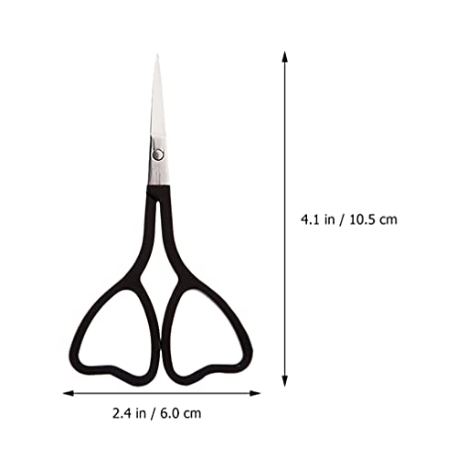 HEALLILY 3pcs Stainless Steel Eyebrow Scissors Straight Tip Nose Hair Cutter ...