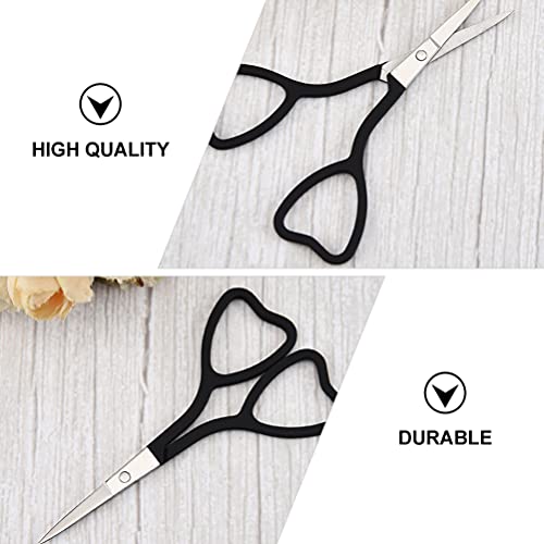 HEALLILY 3pcs Stainless Steel Eyebrow Scissors Straight Tip Nose Hair Cutter ...