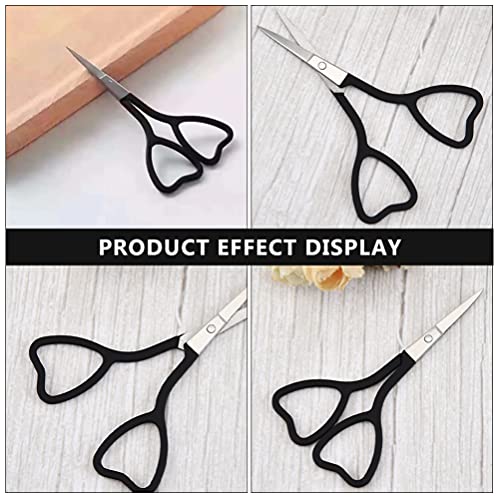 HEALLILY 3pcs Stainless Steel Eyebrow Scissors Straight Tip Nose Hair Cutter ...