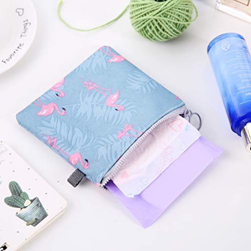 Menstrual Pad Bag 4 Pcs Zipper Sanitary Napkin Bag Tampons Collect Bags for W...