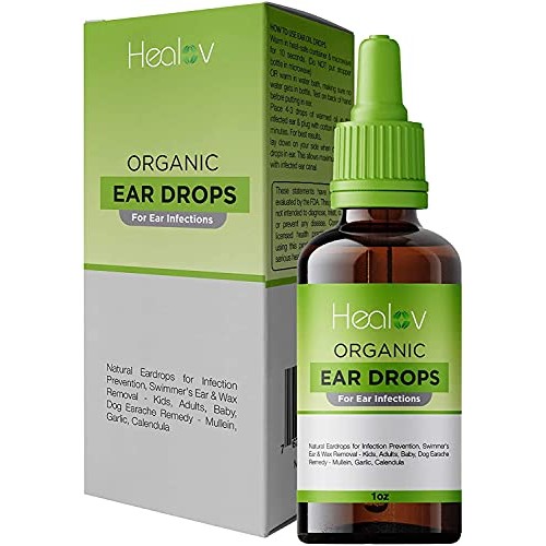 Organic Ear Oil for Ear Infections - Natural Eardrops for Infection Preventio...