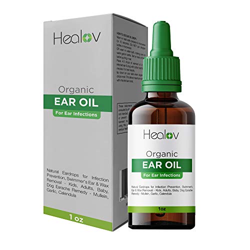 Organic Ear Oil for Ear Infections - Natural Eardrops for Infection Preventio...