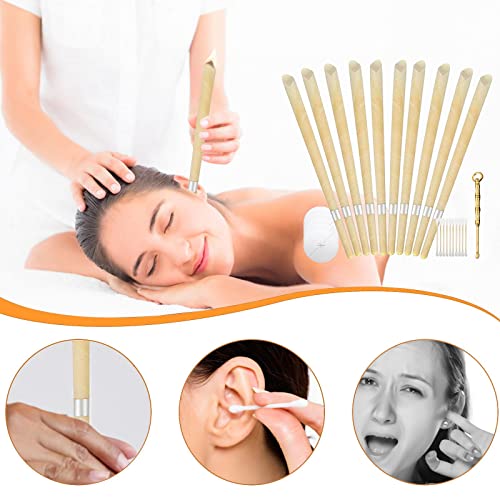 10 Pack Beeswax Ear Candles with Ear Spoon, Ear Wax Removal Candles, Ear Wax ...