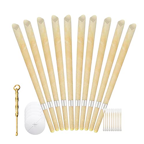 10 Pack Beeswax Ear Candles with Ear Spoon, Ear Wax Removal Candles, Ear Wax ...