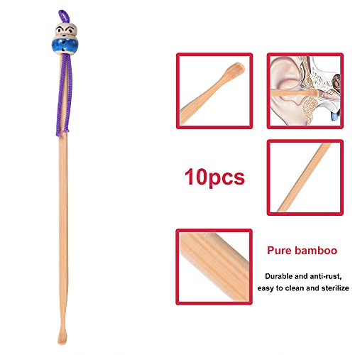 20pcs Bamboo Ear Cleaner Ear Pick Ear Spoon Earwax Curette Remover Earpick To...