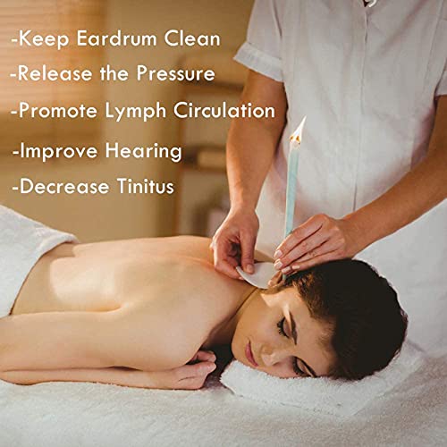 Beeswax Ear Candles Ear Wax Removal, Set of 20 Natural Ear Wax Candles for Ea...
