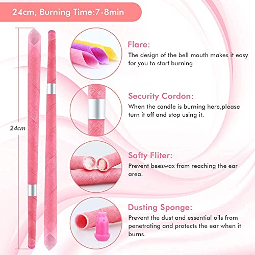 Beeswax Ear Candles Ear Wax Removal, Set of 24 Ear Wax Candles for Ear Candli...