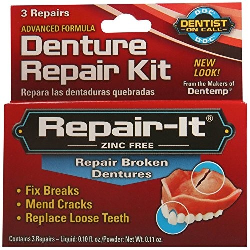 D.O.C. Repair-It Denture Repair Kit, 3 repairs (Pack of 3)