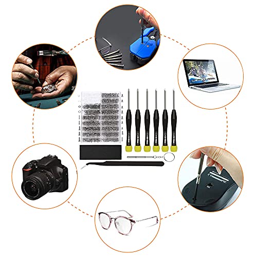 Eyeglass Repair Kit, YAUENDE Eyeglasses Screwdriver Set with Eyeglass Screws,...