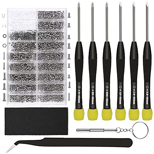 Eyeglass Repair Kit, YAUENDE Eyeglasses Screwdriver Set with Eyeglass Screws,...
