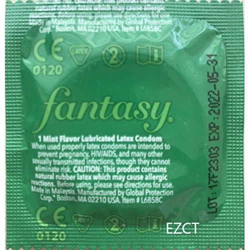 Fantasy Flavored Condoms Pack 12 Condoms : variety of flavors such as VANILLA...