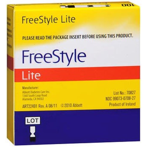 FreeStyle Lite Blood Glucose Test Strips - 50 ct, Pack of 10