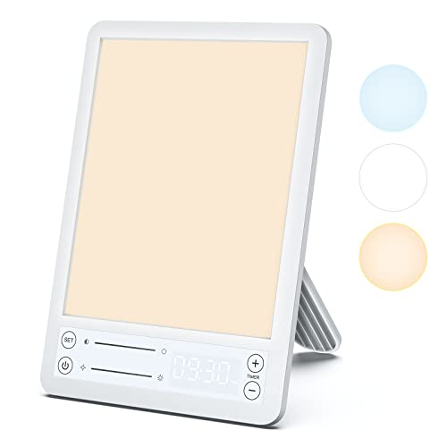 Light Therapy Lamp, UV-Free 10,000 Lux Sun Lamp, Ultra-Thin Touch Control LED...
