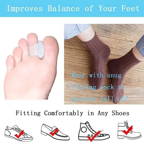 Menody Pack of 12 Gel Toe Separator, Big Toe Spacers, Single Loop Toe Spreade...