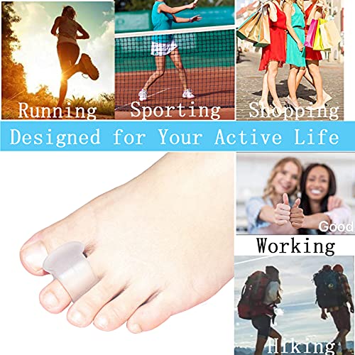 Menody Pack of 12 Gel Toe Separator, Big Toe Spacers, Single Loop Toe Spreade...
