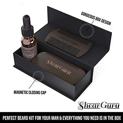Natural Complete Care Beard Grooming Kit for Men– Brush Set- Hair Cutting Bar...